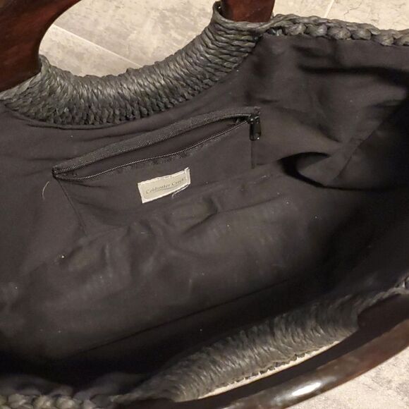 Coldwater Creek Black Wicker Large Tote - Picture 6 of 7